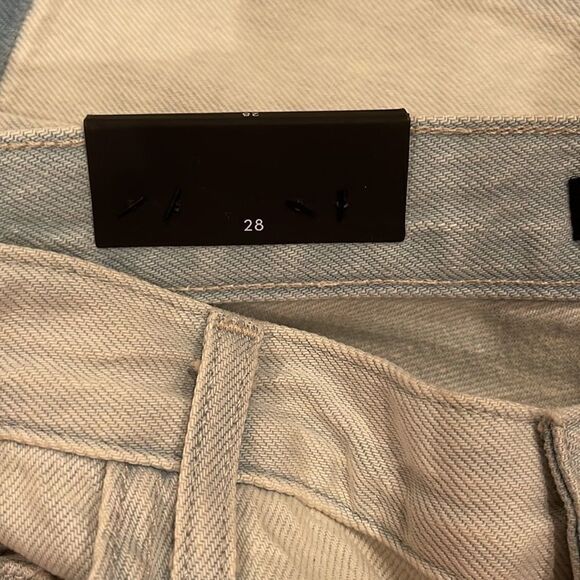 NWT J Brand Liza Mid-rise Crop Coulotte Light Wash Denim Jeans Frayed Hems Sz 28 - Picture 9 of 13